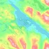 Loch Maree topographic map, elevation, terrain