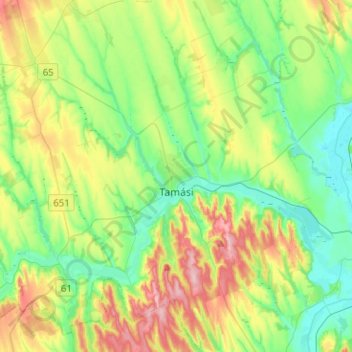 Tammasching topographic map, elevation, terrain