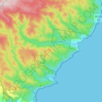 Kennett River topographic map, elevation, terrain