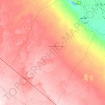 Al-Shabaka Subdistrict topographic map, elevation, terrain