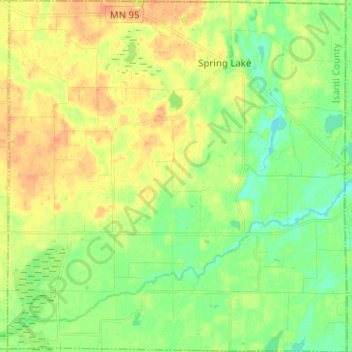 North Branch Township topographic map, elevation, terrain