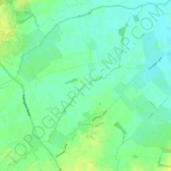 Goosey topographic map, elevation, terrain