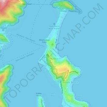 Palm Beach topographic map, elevation, terrain