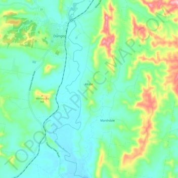 Alison topographic map, elevation, terrain