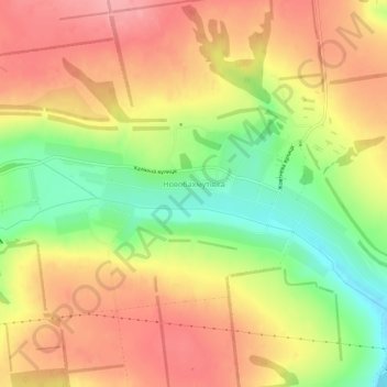 Novobakhmutivka topographic map, elevation, terrain