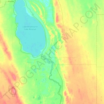 Jeparit topographic map, elevation, terrain