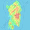 Sardinië topographic map, elevation, terrain