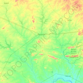 Parnamirim topographic map, elevation, terrain