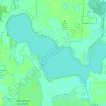 Lake Hatchineha topographic map, elevation, terrain