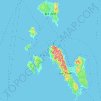 Islas Desertores topographic map, elevation, terrain
