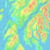 Loch Fyne topographic map, elevation, terrain