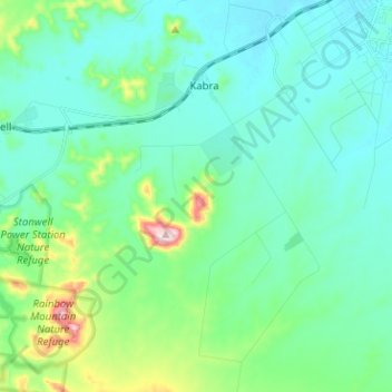 Kabra topographic map, elevation, terrain