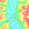 Derhachi topographic map, elevation, terrain