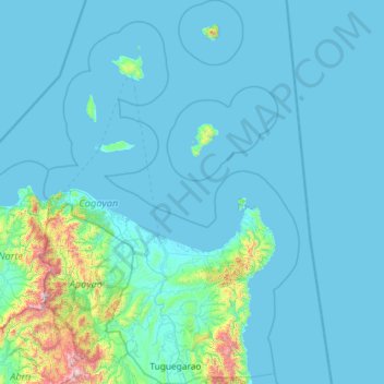 Cagayan topographic map, elevation, terrain