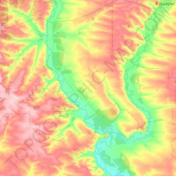 Криворожское сельское поселение topographic map, elevation, terrain