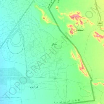 Sa' topographic map, elevation, terrain