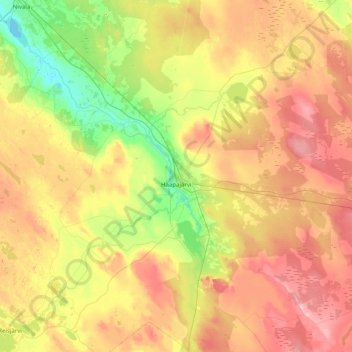 Haapajärvi topographic map, elevation, terrain