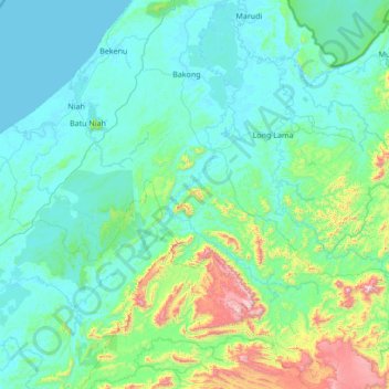 Beluru topographic map, elevation, terrain