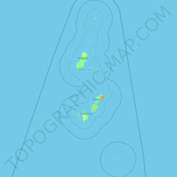 Batanes topographic map, elevation, terrain