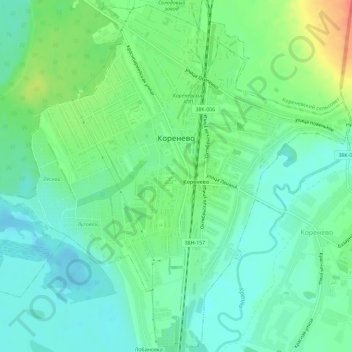 Korenevo topographic map, elevation, terrain