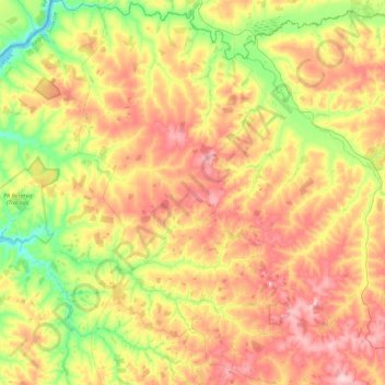 Limeira do Oeste topographic map, elevation, terrain
