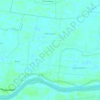 Kedungsari topographic map, elevation, terrain