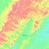 Miraí topographic map, elevation, terrain