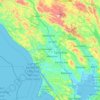 Sonoma County topographic map, elevation, terrain