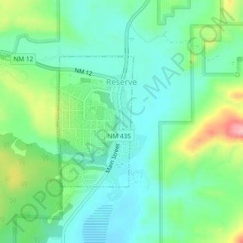 Reserve topographic map, elevation, terrain