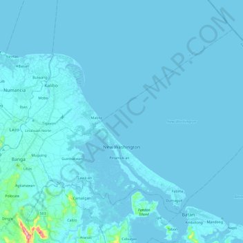 New Washington topographic map, elevation, terrain