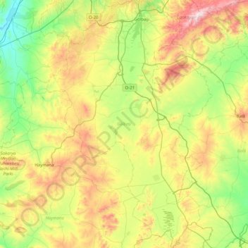 06830 topographic map, elevation, terrain