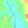 Monywa Township topographic map, elevation, terrain