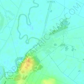 Babka topographic map, elevation, terrain