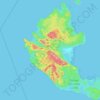 Isla de Coiba topographic map, elevation, terrain