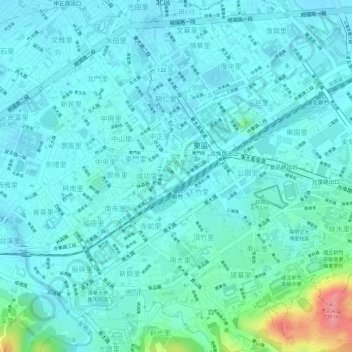 Rongguang Village topographic map, elevation, terrain