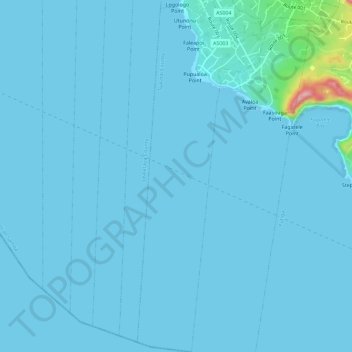 Vailoatai topographic map, elevation, terrain
