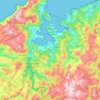 Ortigueira topographic map, elevation, terrain