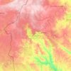 Nana-Mambéré topographic map, elevation, terrain