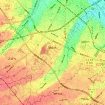 Niiza topographic map, elevation, terrain