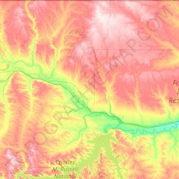 Valley County topographic map, elevation, terrain