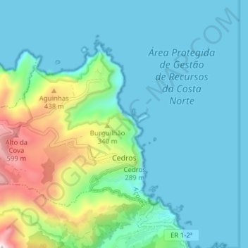 Cedros topographic map, elevation, terrain