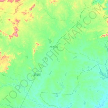 Madalena topographic map, elevation, terrain