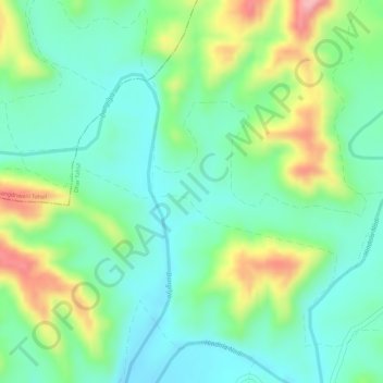 Kunri topographic map, elevation, terrain