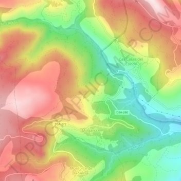 Mogarraz topographic map, elevation, terrain