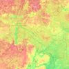 Chojnice County topographic map, elevation, terrain