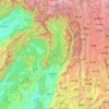 Kachin State topographic map, elevation, terrain