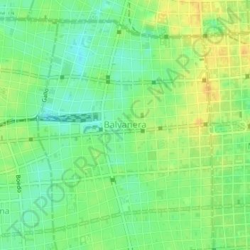 Balvanera topographic map, elevation, terrain