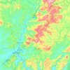 Chợ Mới District topographic map, elevation, terrain