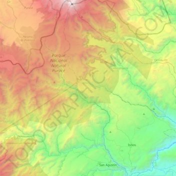 Isnos topographic map, elevation, terrain
