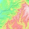 Leribe District topographic map, elevation, terrain